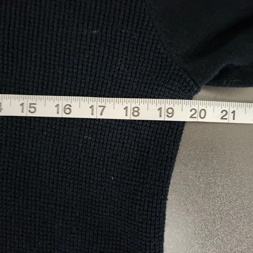 MICHAEL KORS Men’s Navy 1/4 Zip Textured Sweater Size S